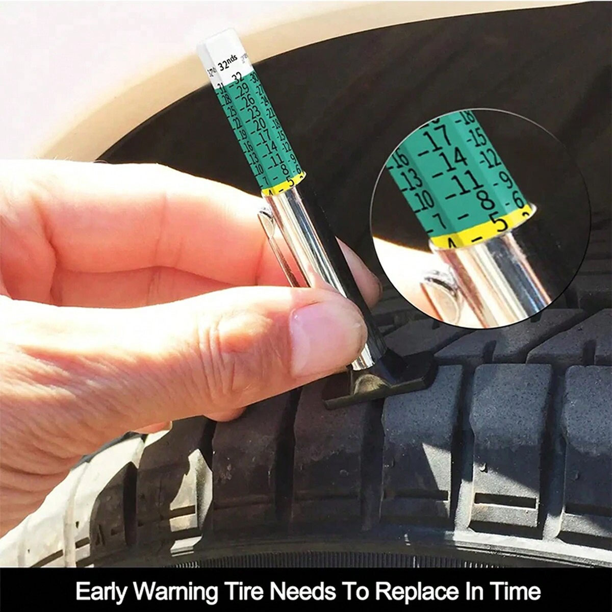 Tyre Pressure Gauge - Miernik głębokości bieżnika opon samochodowych 0-25mm,