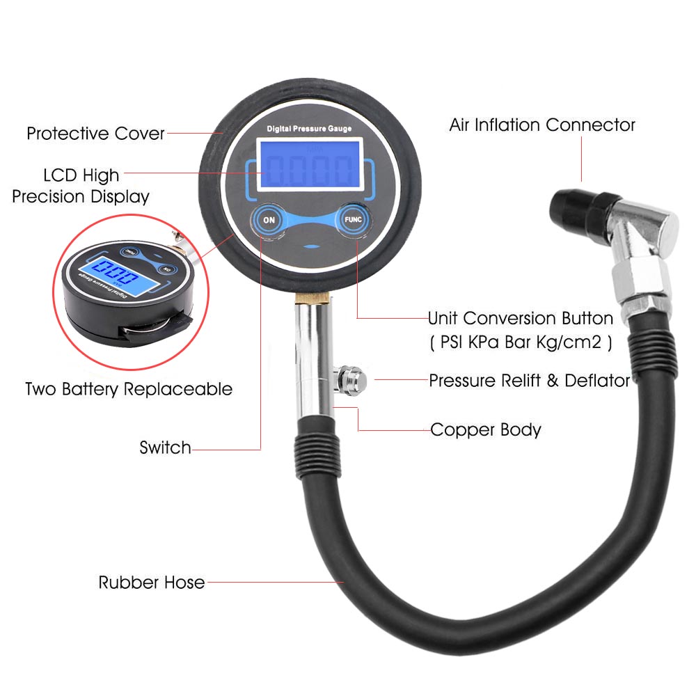 0-200Psi wskaźnik ciśnienia w  – Tyre Pressure Gauge recenzja i cena