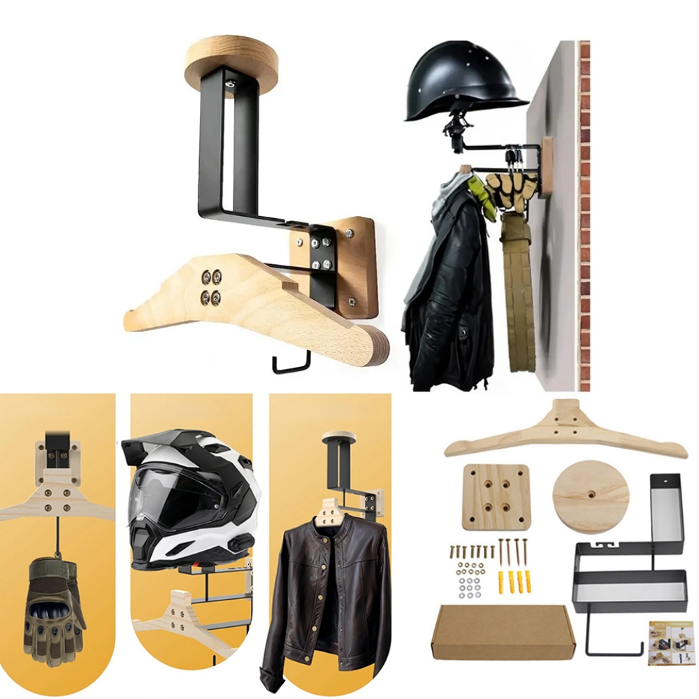 Drewniany wieszak na kask moto – Motorcycle Gear Hanger recenzja i cena
